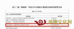 长师学子在第十三届“挑战杯”中国大学生创业计划竞赛中获国家级荣誉